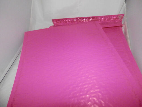 10 Hot Pink and Teal 8.5x12 Bubble Mailers, Padded Self Adhesive Colored Mailers - Picture 5 of 6