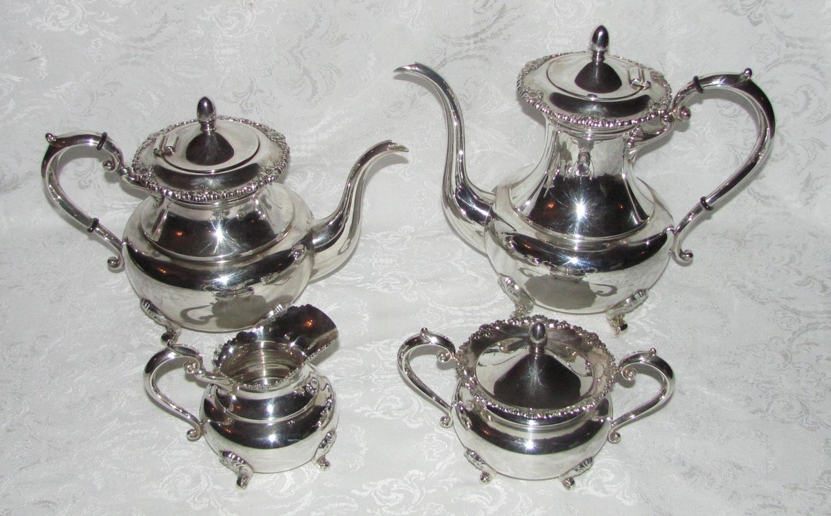 Vintage Japanese .950 Sterling Silver Coffee and Tea Service