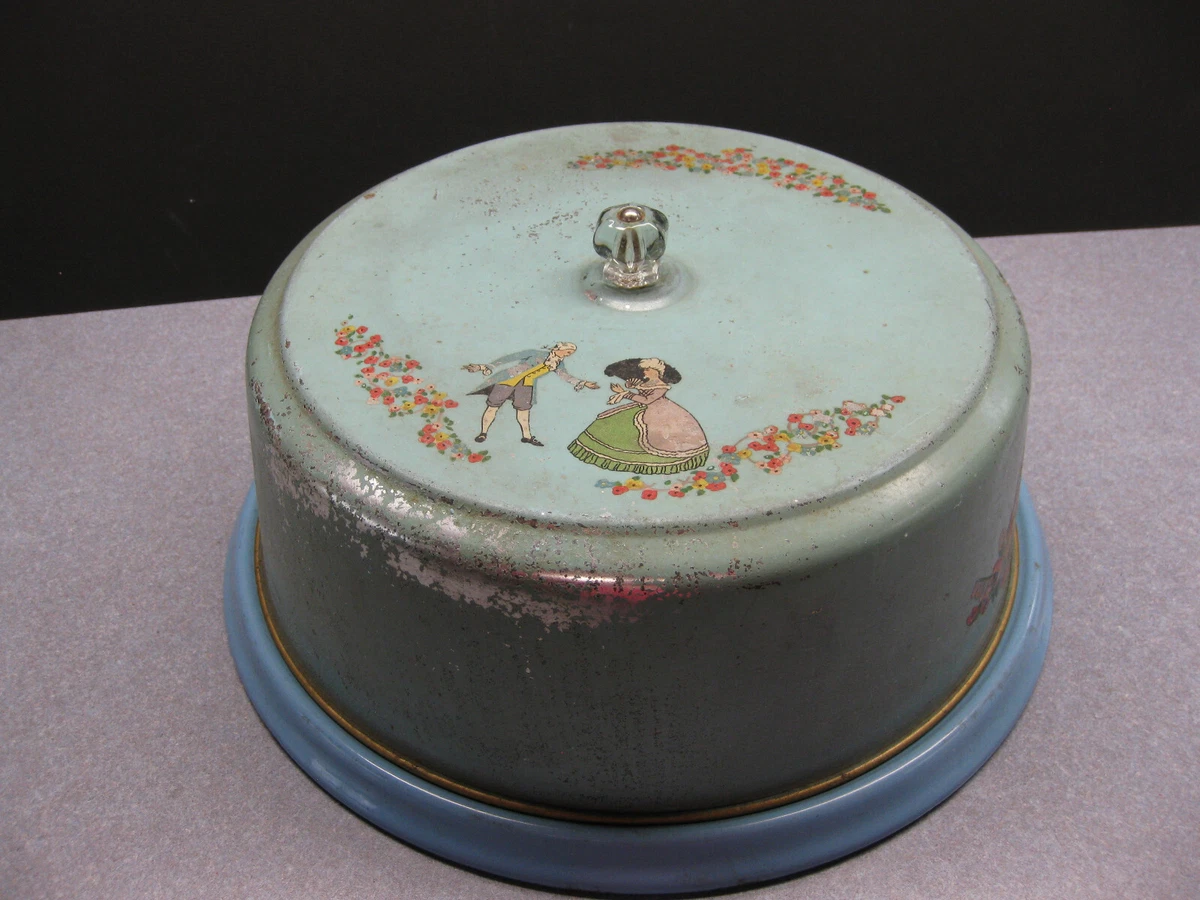 1920's VINTAGE METAL CAKE PAN AND COVER