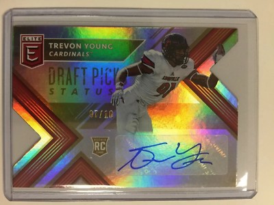 Trevon Young SSP 2018 Elite Gold Die Cut Draft Pick Auto 7/10 LA Rams Louisville