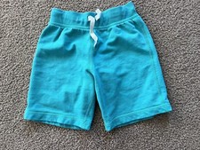 Hanna Andersson Sweatshorts, Size 6/7 Teal 120 Terry Pockets Drawstring