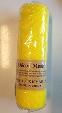 YELLOW - 10" x 10 YDS - Decor Mesh - Ribbon For Decorations - Mesh Roll