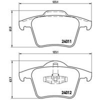 Brembo Bremsbelagsatz Scheibenbremse Hinten FüR Volvo XC90 I D5 AWD D3/D5
