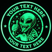 Alien - Area 51 - Personalized -UFO Sign - Pizza - Led - Customized - non neon