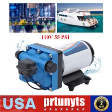 55 PSI 110V Self Priming Water Pressure Diaphragm Pump For Home/Caravan/Marine