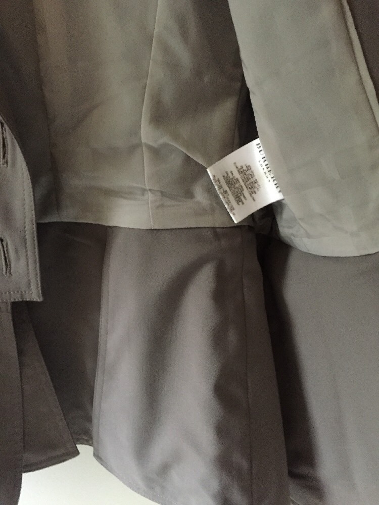 Authentic Burberry Grey Wool Military Style Coat Jacket US 10 UK 12 Excellent image 10