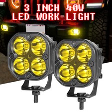 2x 3inch 80w Led Cube Pods Work Light Bar Spot Driving Fog Lights Amber Offroad 2x 3inch 80w Led Cube Pods Work Light Bar Spot Driving Fog Lights Amber Offroad