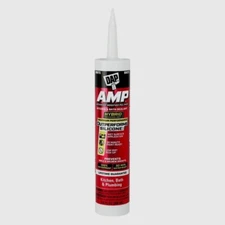 DAP AMP White Polymer Advanced Hybrid Caulk Sealant Kitchen & Bath 9oz Flexible