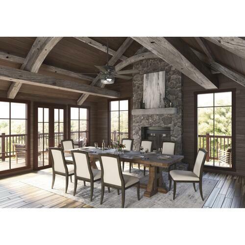 52" Noble Bronze Transitional Remote 5 Grey Oak Blade Indoor LED Ceiling Fan - Picture 7 of 8