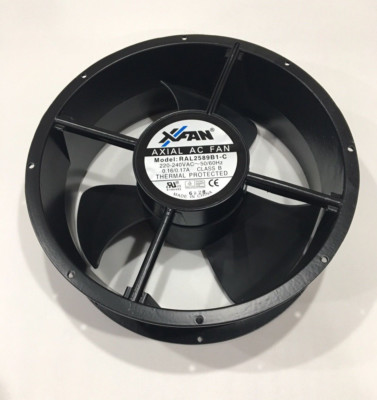 XFAN AXIAL AC FAN MODEL: RAL2589B1-C COOLING FAN 220V 0.16/0.17A 2pin 10'' X 3.5''