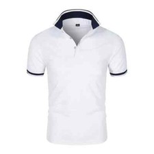 Fashion Men New Business Solid Polo Shirts Spring Autumn Thin Long Sleeve Button