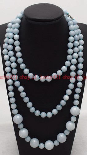 Collana Lunga Gioielli Gioielli Gemme Rotonde Originarie Multicolore Naturali 8+12mm 36-100" AAA - Foto 66 di 96