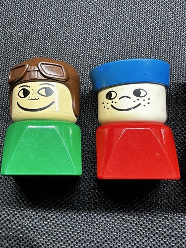 Vintage LEGO DUPLO ( 9 ) Piece Multicolor Mini Figurine Men/Women Piece's - Picture 4 of 10
