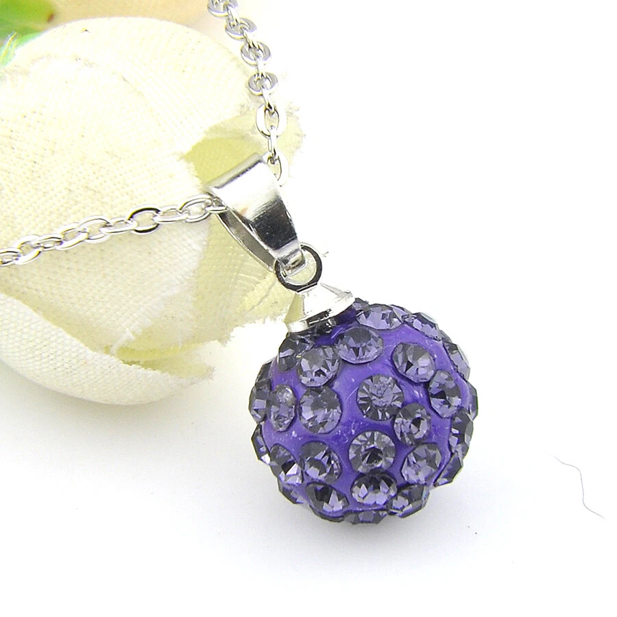 Pingentes de colar de prata ametista roxa natural presente de férias deslumbrante - Imagem 2 de 3