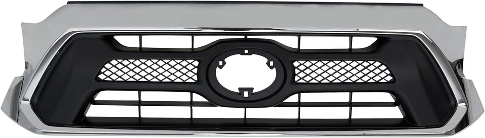 Conjunto de rejilla carcasa e inserto negro y cromado para Toyota Tacoma 2012-2015 Foto 2 de 4