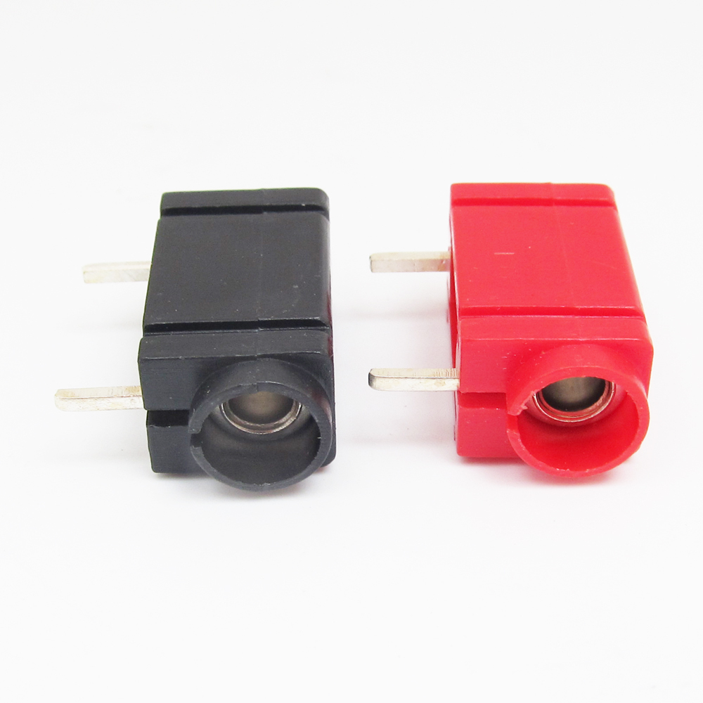 10 Pcs 2mm Female Banana Jack Sockets - Copper, Silicone Insulated, Test Connectors (Red & Black Mix)