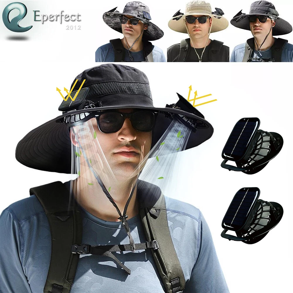 UPF50+ Wide Brim Solar Fan Outdoor Fishing Hat Sunscreen Sun Hat with Tow Fan
Opens in a new window