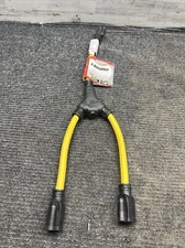 NOS Coleman Cable 9018 Yellow 15A 12/3 STW 1 to 2-Outlets Y-Adapter 2 ft.
