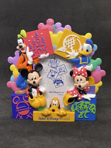 Walt Disney World 3D Żywica Ramka na zdjęcia Mickey Epcot Magic Kingdom - Vintage - Zdjęcie 1 z 5