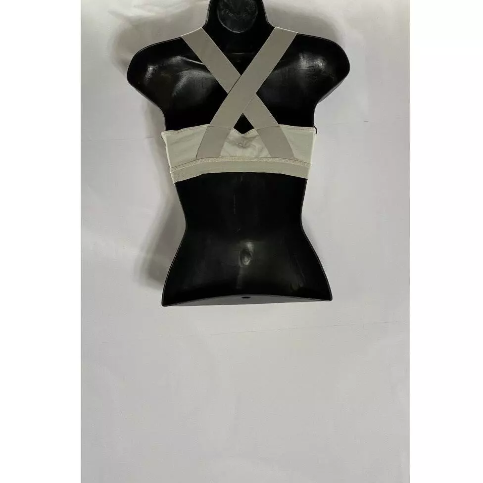 alo-yoga colorblock scoop-neck elastic cross strap sport tank-bra