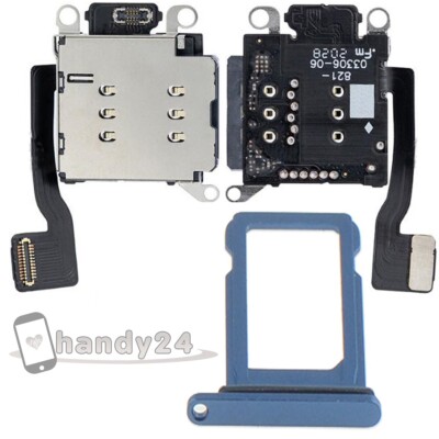 iPhone 13 Dual Sim Card Reader Kartenleser Sim Tray Schacht   Blau