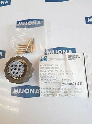 AB connectors ABM9539 0150143 SOCKET 16-8 MK 18 (new old stock)