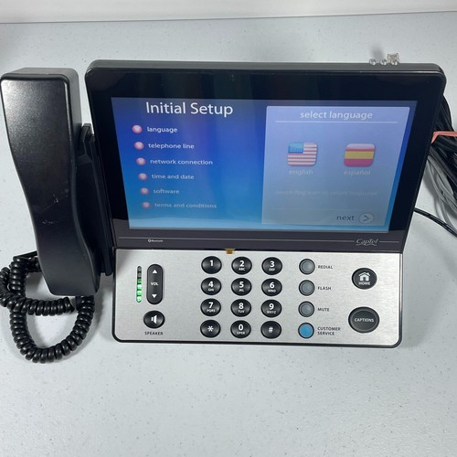 CapTel Touch Screen Telephone Captioned Hearing Impaired 2400IBT Ultratec - Picture 7 of 12
