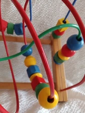 Ikea Mula  Wooden Roller Coaster Toy For Toddler Early Education.