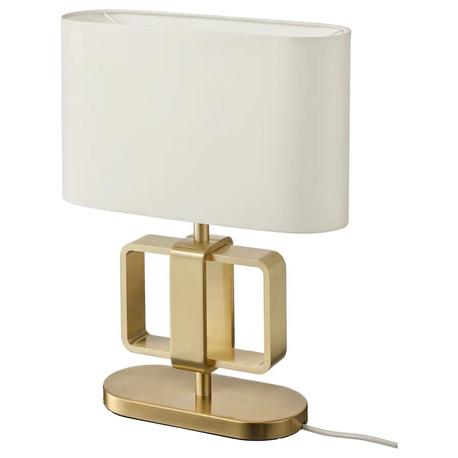IKEA UPPVIND ウップヴィンド UPPVIND floor lamp, brass plated/white, 59