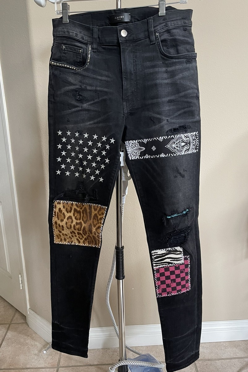 Amiri Men's Jeans SIZE 32 Black Wash Denim With Patch | eBay Amiri Men's Jeans SIZE 32 Black Wash Denim With Patch | eBay