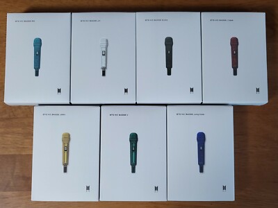 hybe insight bts mic color badge + random photocard | eBay