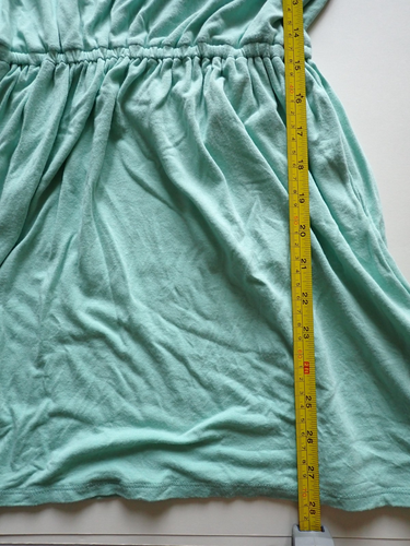Girls Abercrombie Kids Size 9/10 Short Sleeve Dress Casual Aqua with Lace - Picture 11 of 17