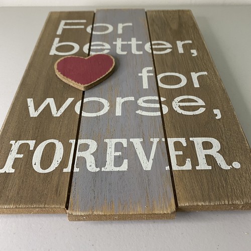 Marriage Wedding Vow Hallmark Wall Decor 8x12” For Better For Worse Forever NWT - Picture 9 of 12
