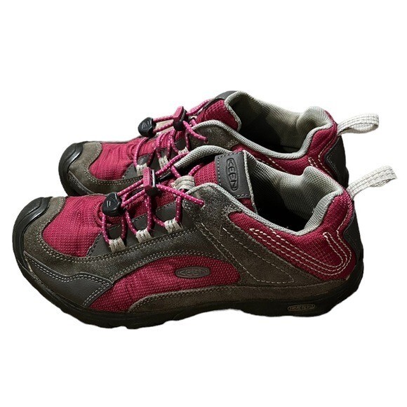 Keen Womens Joey Sangria Gargoyle Hiking Shoes Size 6 Pink Grey Cranberry