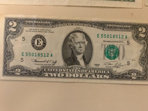 1976 $2 Two Dollar Bill Richmond Virginia Federal Reserve Banknote E-A Block - Picture 5 of 6