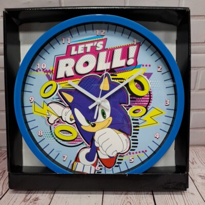 Sega Sonic The Hedgehog 12'' Wall Clock Lets Roll New In Box