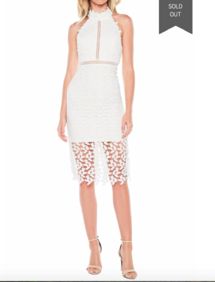designer bardot dress Elegant Trendy Halter Lace Floral Dress, wedding, White party this dress requires minimal US SIZE:24W Formal dress White Multi 24 Cheap And Cute