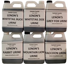 Lenon's Urine Choose Fox, Rabbit, Raccoon, Deer Buck or Doe -4 oz to Gallon Size