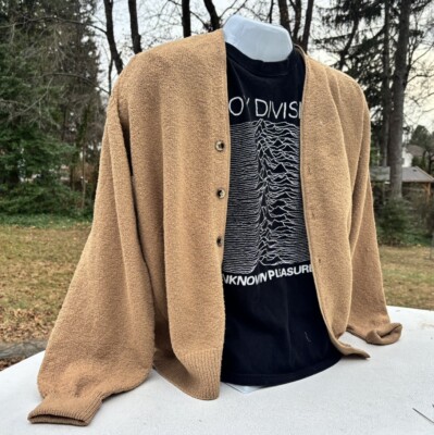 1970s Men's CARDIGAN, Grunge Kurt Cobain Style.large.Dacron 1970s Men's CARDIGAN, Grunge Kurt Cobain Style.large.Dacron