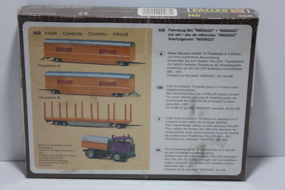 Faller 468 Fahrzeug-Set Indiago H0 originalverpackt, selten - Bild 4 von 4