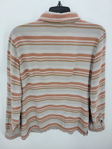 Patagonia Top Womens 8 Gray Stripe Flannel Long Sleeve Button Up Outdoor Casual - Picture 2 of 8