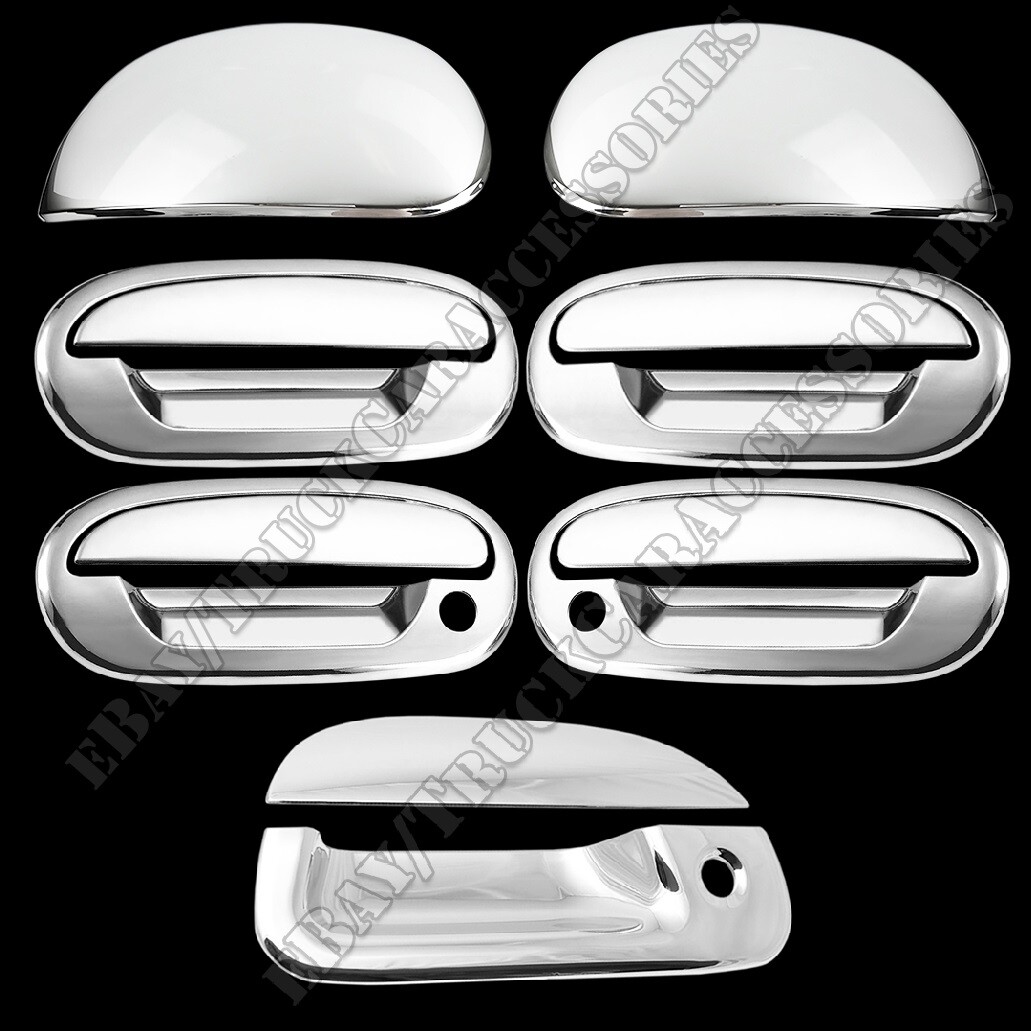 For 199798 9901 02 03 FORD F150 Chrome Cover Mirror Cap+4 Door Handle