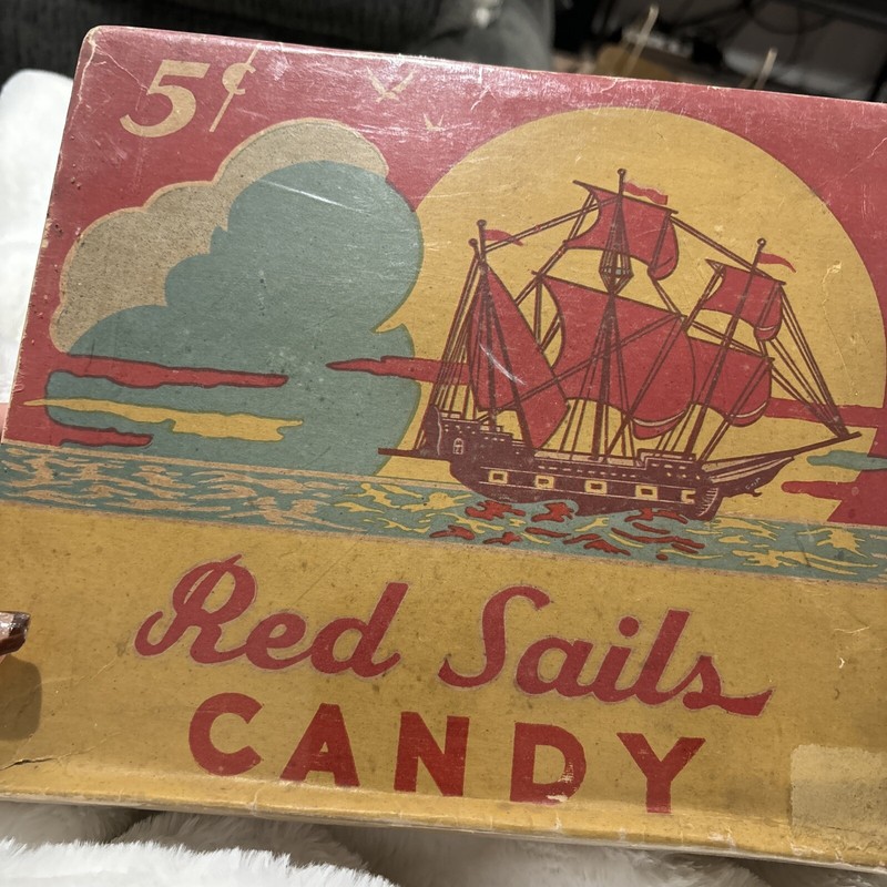 Vintage Red Sails Candy Box Complete Sealed (NOT FOR CONSUMPTION) 1950’s