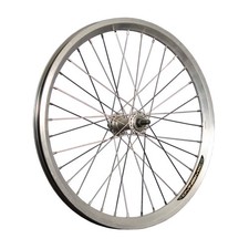 Ruota 20 pollici bicicletta ruota anteriore camera cava cerchio anteriore asse completo V-Brake argento