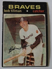 1971 Topps - Bob Tillman #244 Atlanta Braves VG Condition