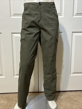 Boy Scouts of America Ladies Uniform Pants Olive Green Cargo Size 18 Roll Tab