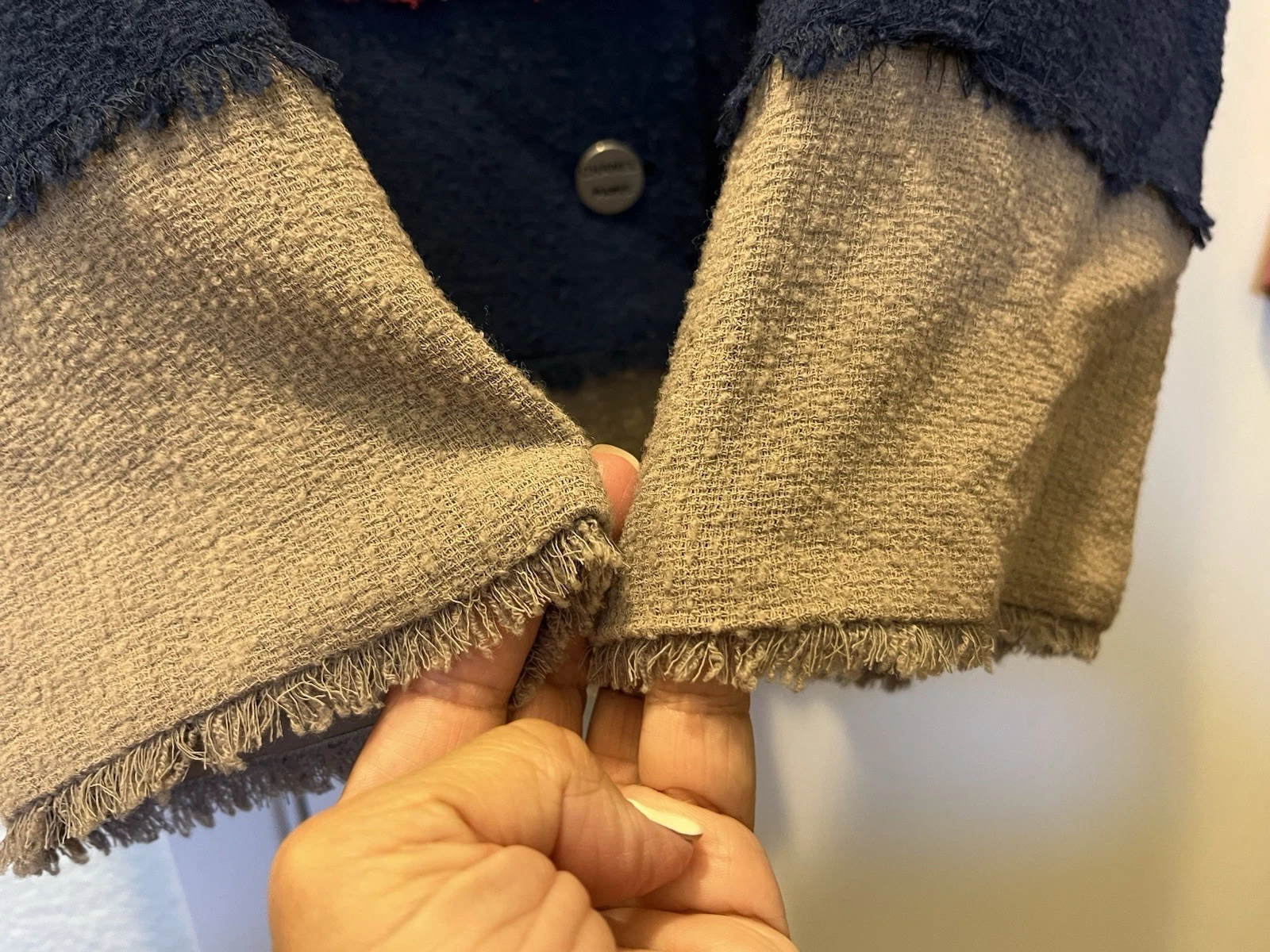 CHANEL RUNWAY 5~CHANEL PARIS~BOTTONE SETA FODERATA SPLENDIDA GIACCA LANA TRICOLORE 36