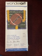 WonderArt Latch Hook Kit Touchdown Wall Hanging 426188 Football New Sealed