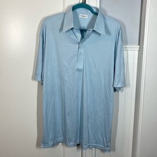 Collars Co Polo Shirt XL Light Blue Lightweight Short Sleeve Mens Casual Golf