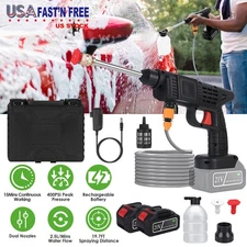 Portable Car Washer Cordless Cleaner Kits Electric High Pressure Water Spray Gun